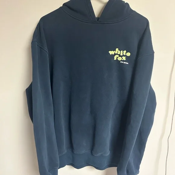 White Fox Navy Hoodie - Picture 1 of 4